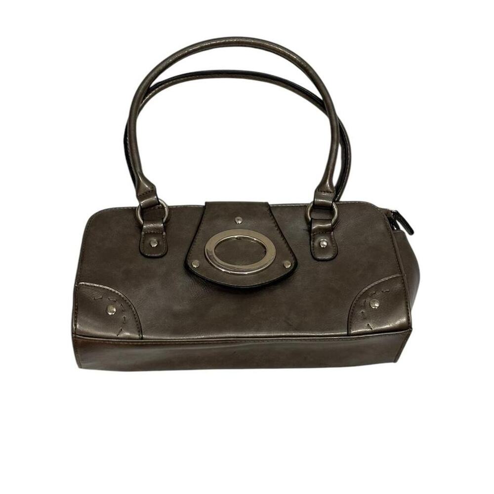 Brown chrome leather vintage bag
